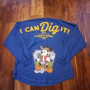 Disney Flower Garden Festival NWT XL Mickey Dig It Spirit Jersey Passholder LTD